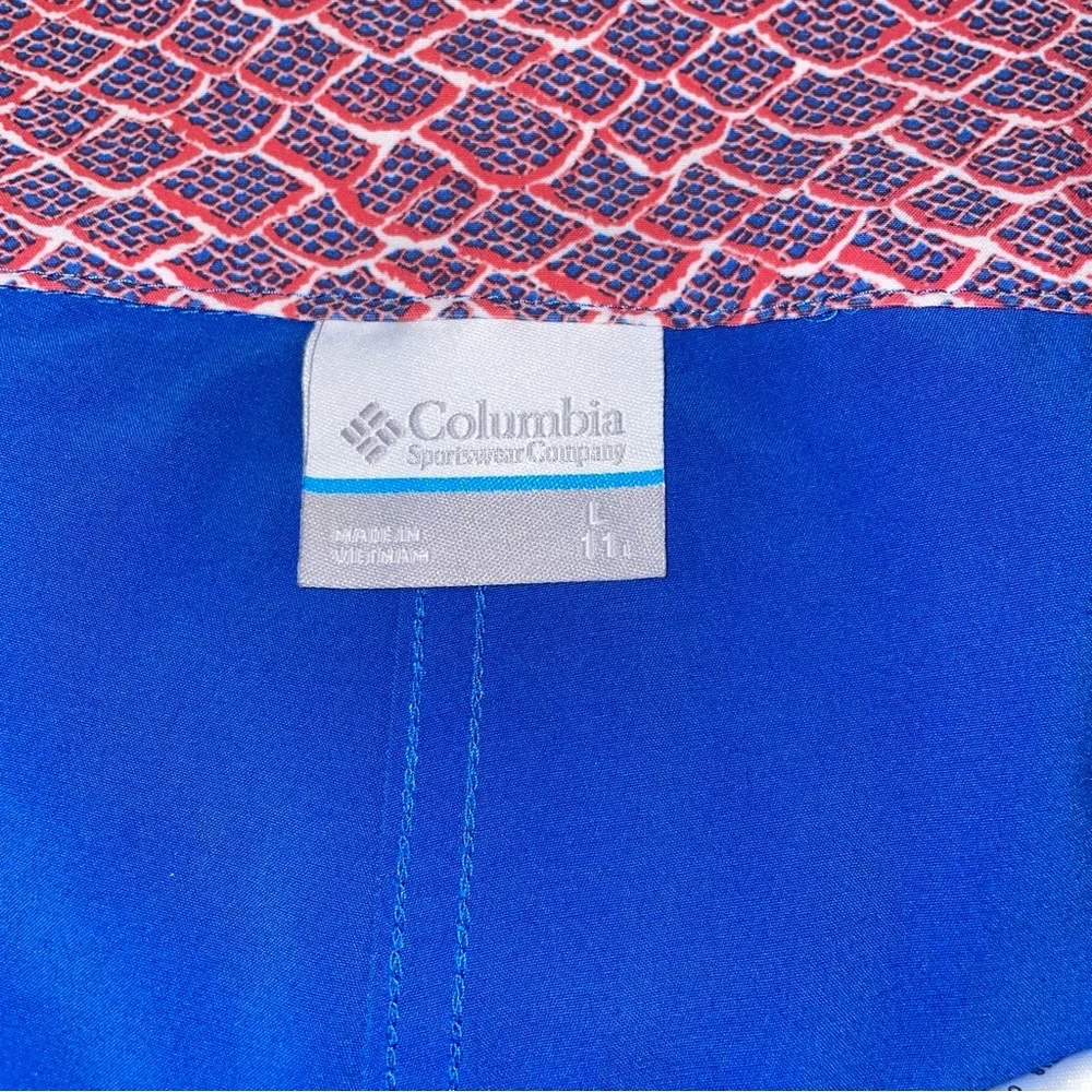 Columbia‎ Sportswear Mens Blue Red Fish Scale Board Shorts Size L 11in